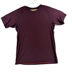 Mens Rhone Workout Performance T Shirt Training Short Sleeve Maroon Medium